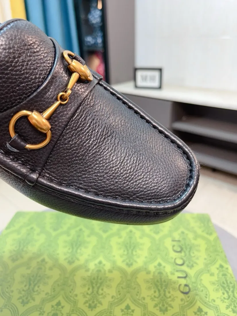 Men's Men's Shoes💰560🌹🌹[GUCCI] Gucci leather shoes are the most popular classic. Synchronized with the official website, the upper is made of Italian first-layer cowhide ➕cowhide lining, with unique brand and unique craftsmanship. Highlighting the hot style of the new year. Stop hesitating, stop wandering, get it now. Number: 38--44